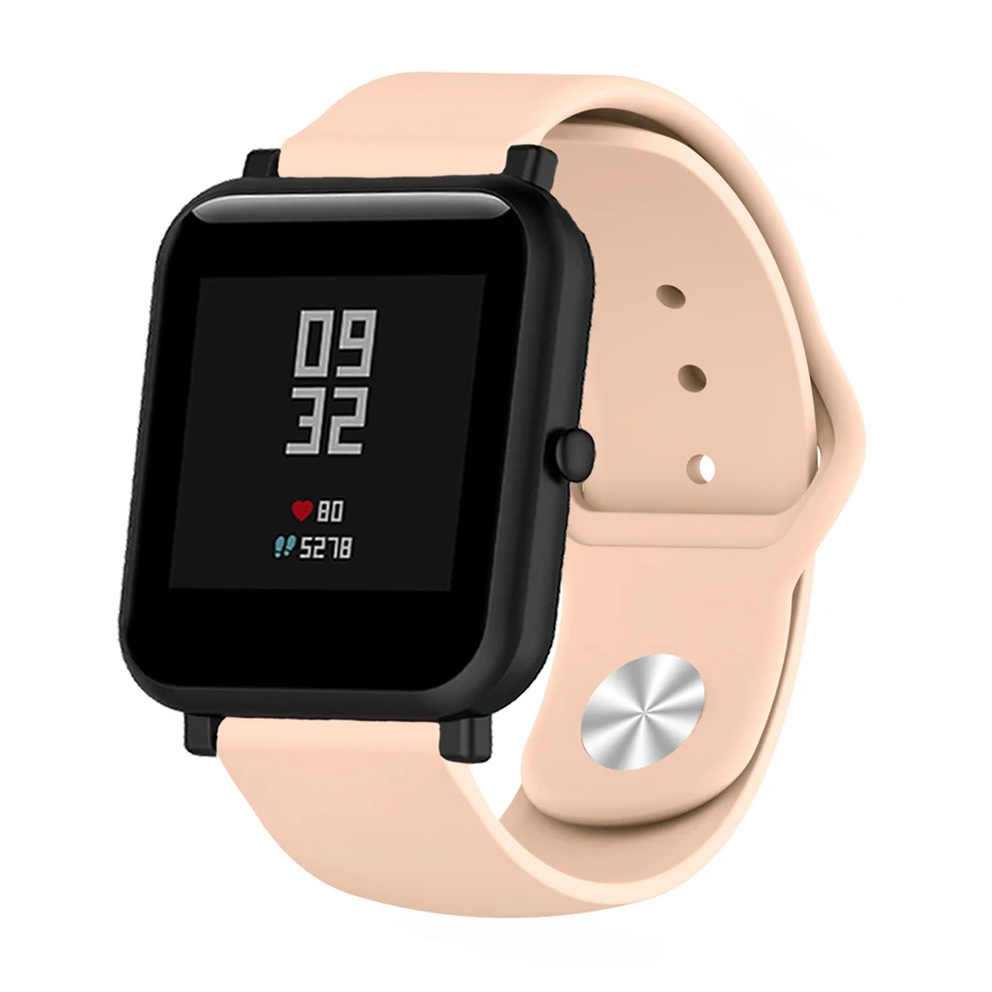 Умный силиконовый мягкий ремешок для Xiaomi Huami Amazfit Bip BIT Lite Молодежные наручные часы браслет Amazfit Bip ремешок для часов 20 мм ремешок