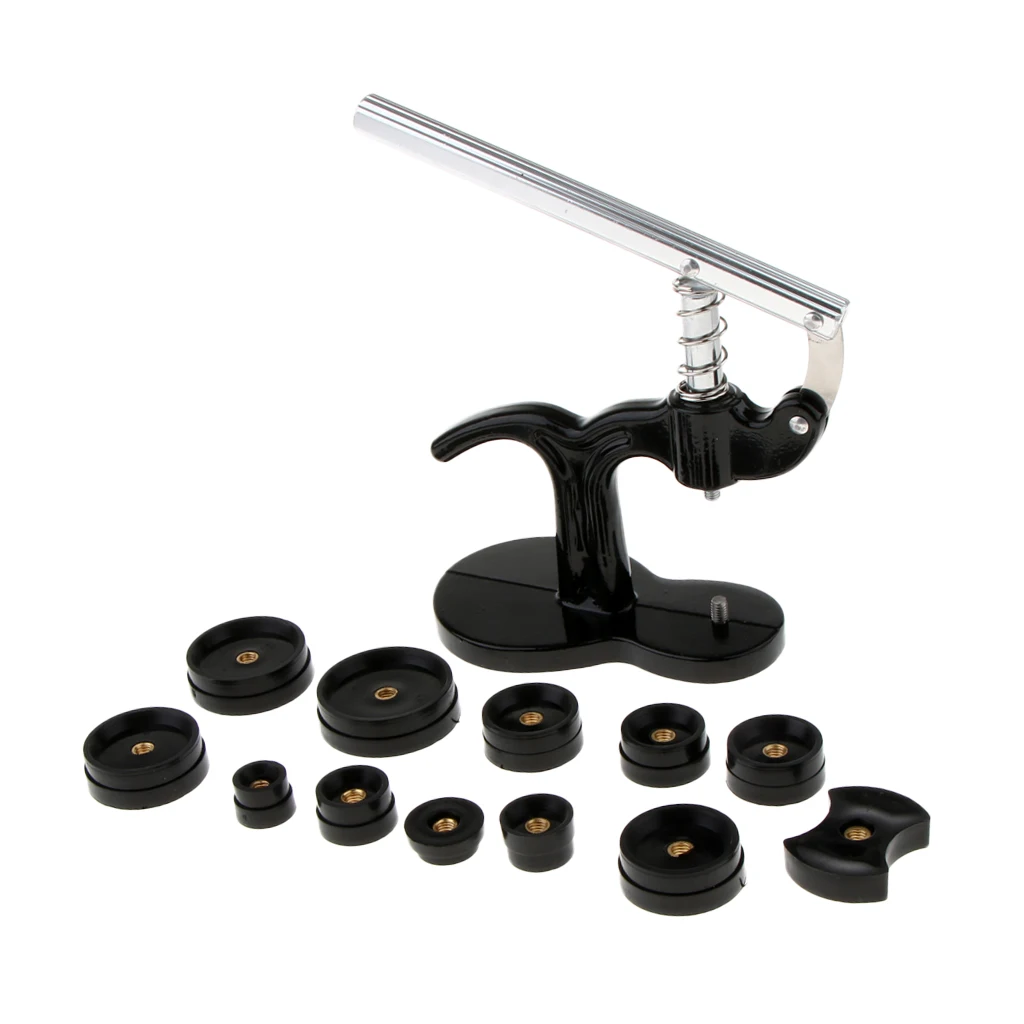 

Watch Crystal Back Case Cover Press Presser Closer, 12Pieces Dies Set (18MM - 50MM) Watch Repair Tool kit