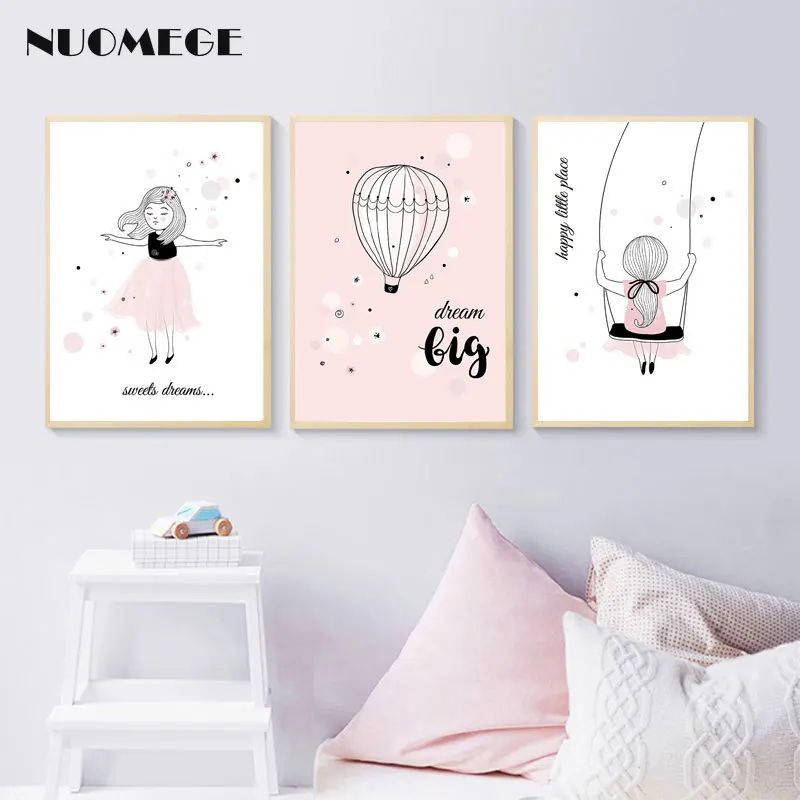 Детский сад в скандинавском стиле художественная стена для детской комнаты