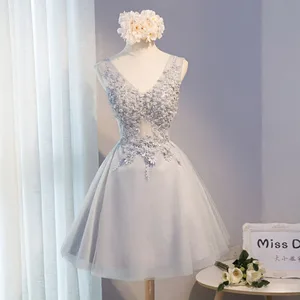 Bridesmaid Dresses 2021 New Gryffon Elegant V-neck Short Robe Demoiselle D'honneur Wedding Guest Dress Customize Size Bridesmaid Dresses 2021 New Gryffon Elegant V-neck Short Robe Demoiselle D'honneur Wedding Guest Dress Customize Size