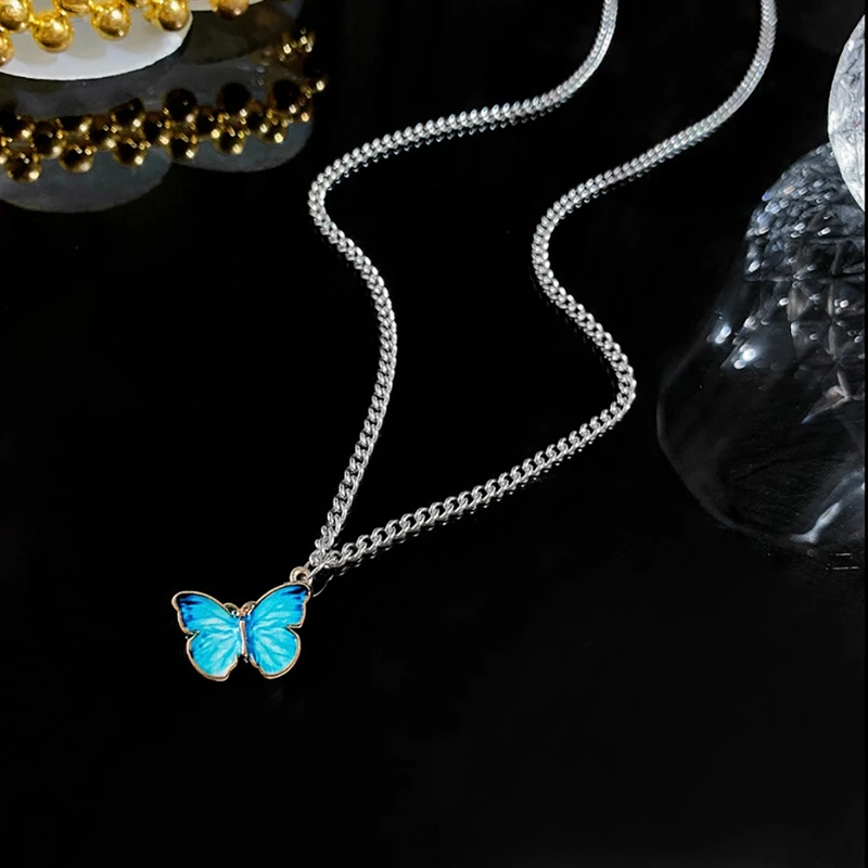 Ожерелье с подвеской-бабочкой для женщин и девушек | Украшения аксессуары