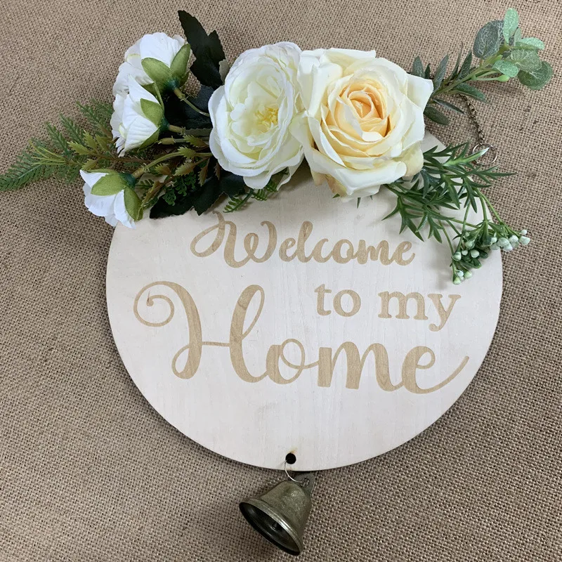 Приветствуемый дверной висячий венок украшение на переднюю дверь таблички знаки
