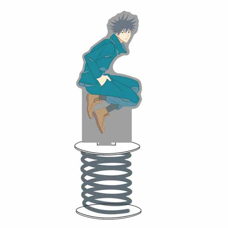 

Anime Jujutsu Kaisen Funny Shake Stand Acrylic Figure Models Magan Character Itadori Yuji Ornament Spring Toys Fans Collection