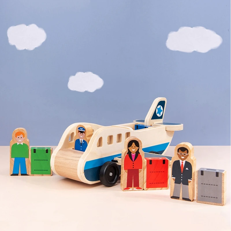 

Деревянный двухэтажный транспортный набор имитационная модель игрушки, детская игрушка для обучения подарки