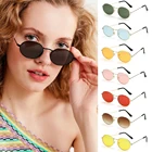 2020 модные маленькие овальные солнцезащитные очки в стиле ретро, винтажные затемненные солнцезащитные очки для мужчин и женщин, очки, аксессуары для автомобилей и мотоциклов
