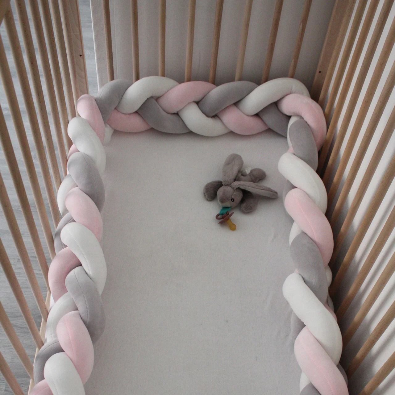 Мягкая плетеная подушка для детской кроватки 2 м/3 м бампер с узелком плюшевая
