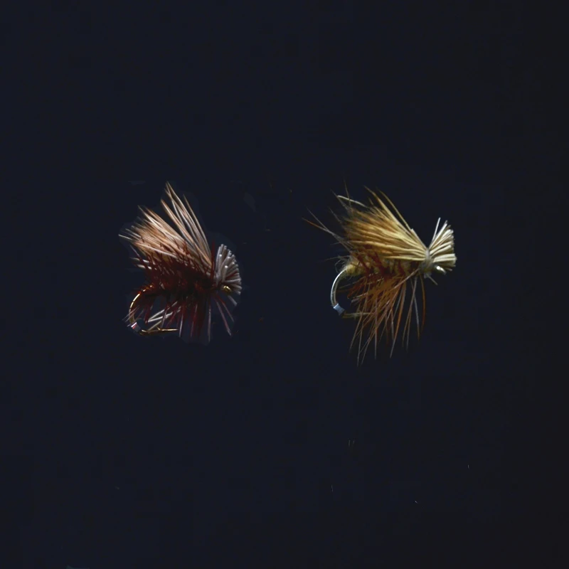 2 цвета в ассортименте CDC Elk Caddis коричневый/коричневый сухие мушки для ловли
