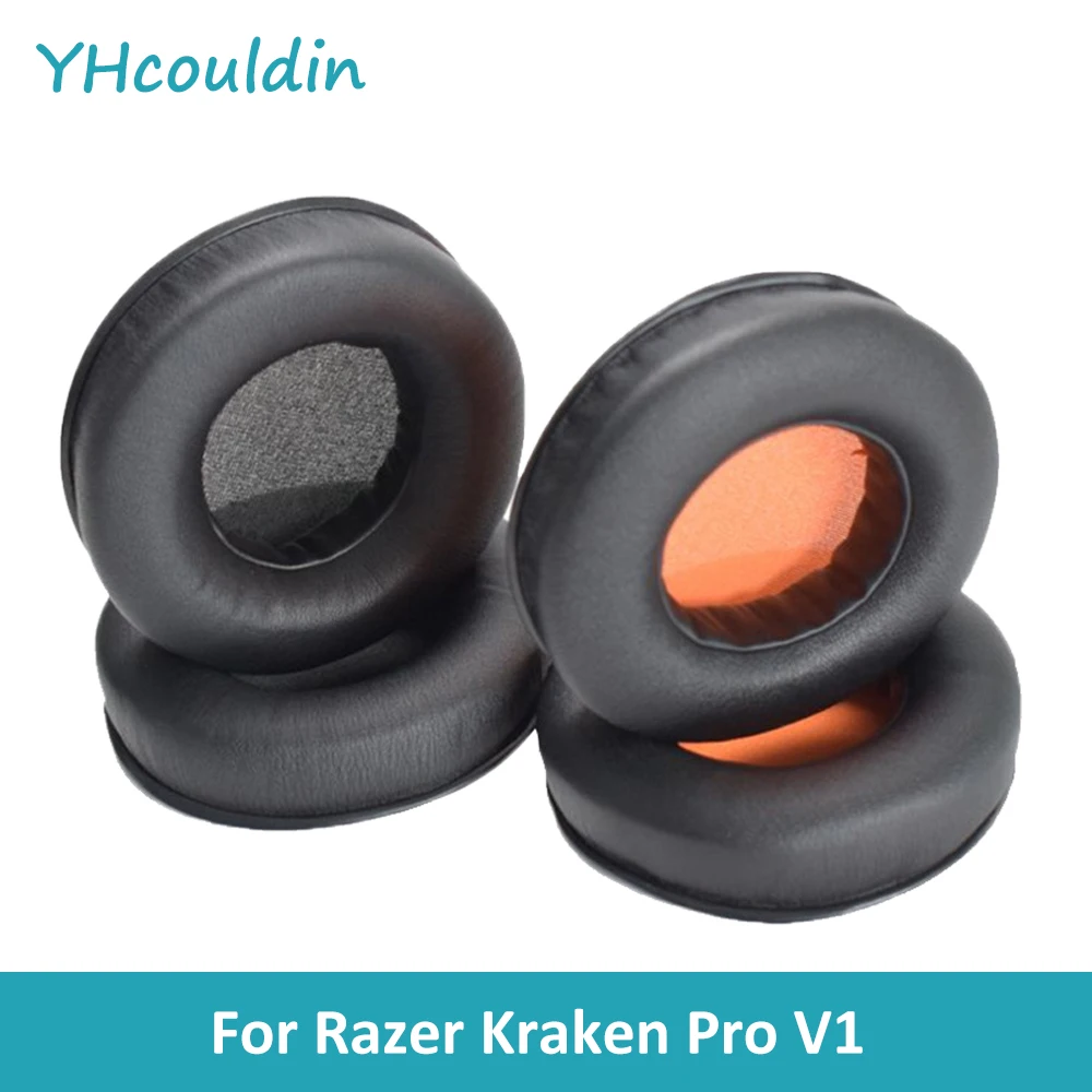 

YHcouldin 1 Pair of Replacement Ear Pads for Razer Kraken Pro 7.1 V1 PC Gaming Headset Ear Cushions Earpads Cover Black Orange