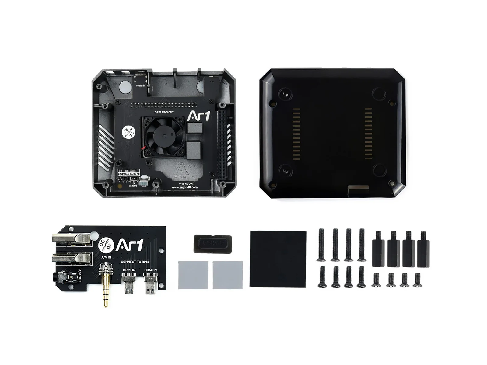 Алюминиевый Чехол Waveshare Argon ONE A для Raspberry Pi 4 с безопасной кнопкой питания и двумя