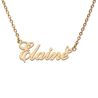 god with love heart personalized character necklace with name elaine for best friend jewelry gift