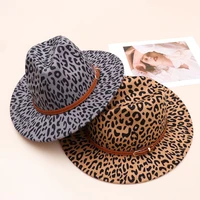 vintage fedora hats woolen wide brim with belt buckle wool fedora winter hat panama hat