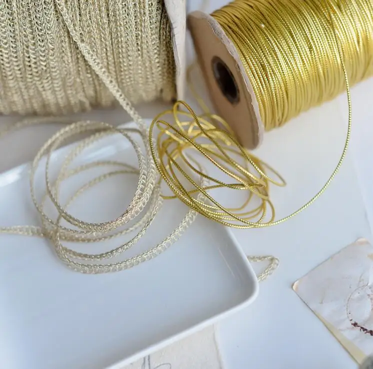 5 метров кружево из золотых нитей Сетчатое вышитое Отделка Золотая Кордата