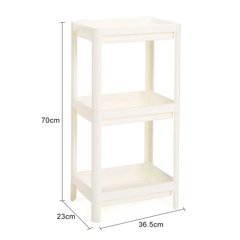3 Layer White 2/3/4 слоя Gap Кухня стеллаж для хранения пластмассовый уголок отделочный держатель бытовой Ванная комната полка пол Экономия пространства Организатор стеллаж для выставки товаров - Цвет: 3 Layer White