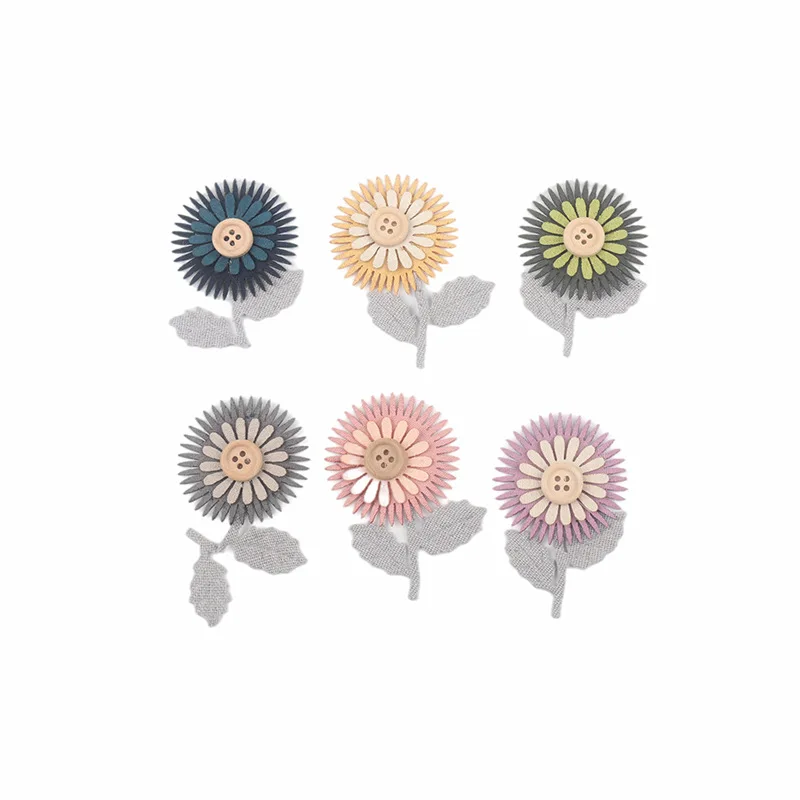 

5 pcs Artificial flower sunflower artificial flower sunflower silk flower cloth flower handmade DIY flower wholesale