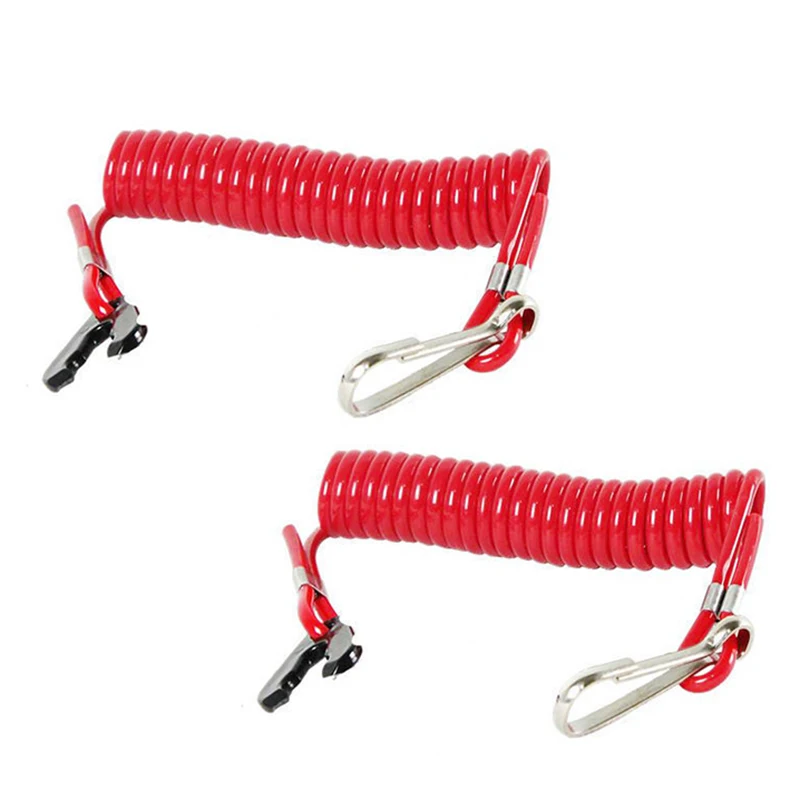 

Red Engine Switch Lanyard Motor Safety Outboard Kill Stop Waterproof 160cm Boat