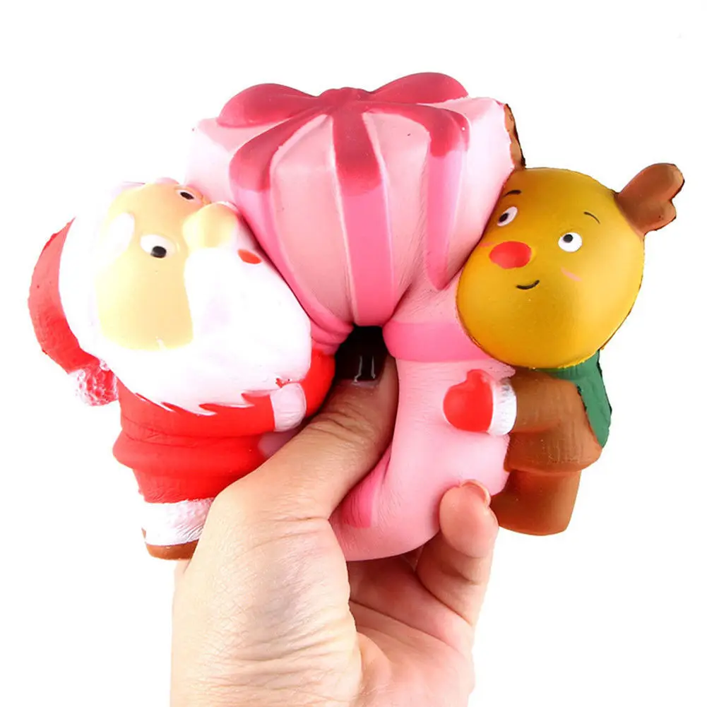 20220 Счастливого Рождества Санта эльф Jumbo медленно поднимающийся Squishy Дети