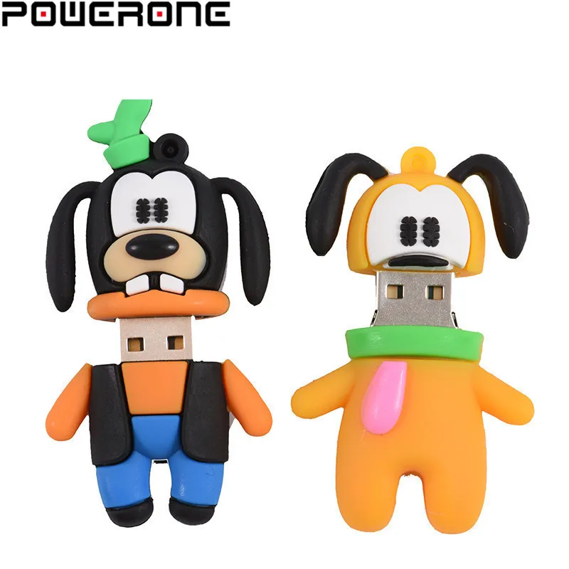 POWERONE Микки и Гуфи Плутон USB флеш накопитель животные мультфильм pendrive 4G/16 GB/32 GB/64 GB