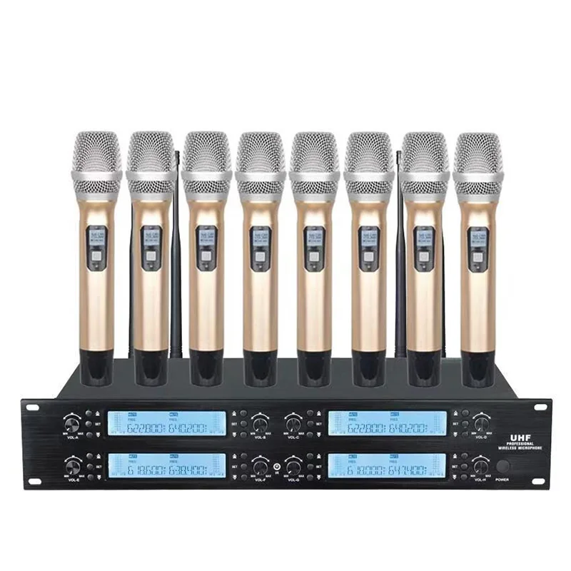 Профессиональная беспроводная гарнитура микрофон система для Церкви UHF8