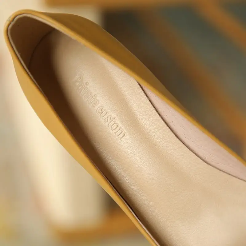 

ALLBITEFO natural genuine leather women heels fashion sheepskin inside women's low heel shoes high heels party wedding shoes