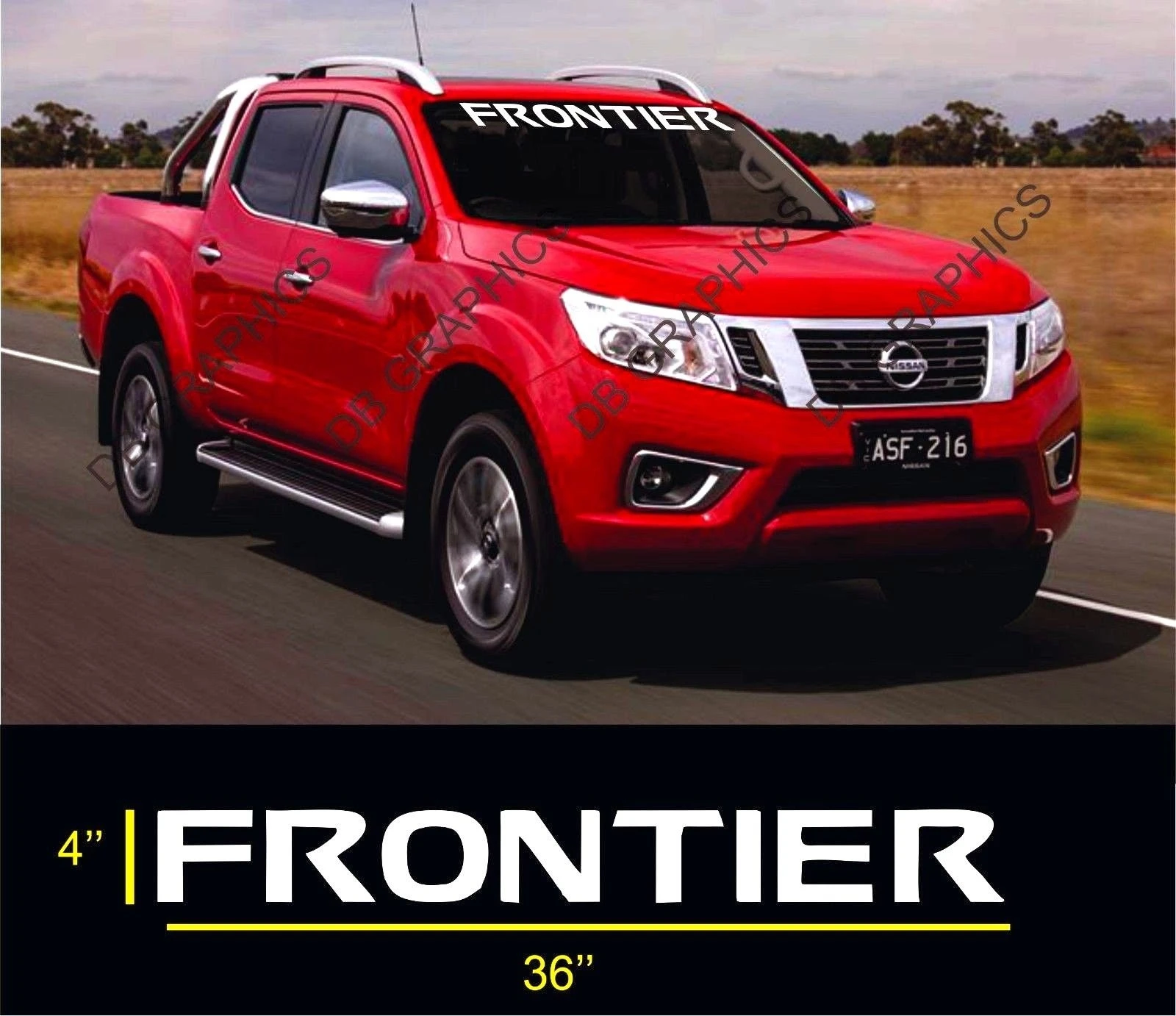 

Наклейка на лобовое стекло для автомобилей Nissan Frontier, 36 дюймов