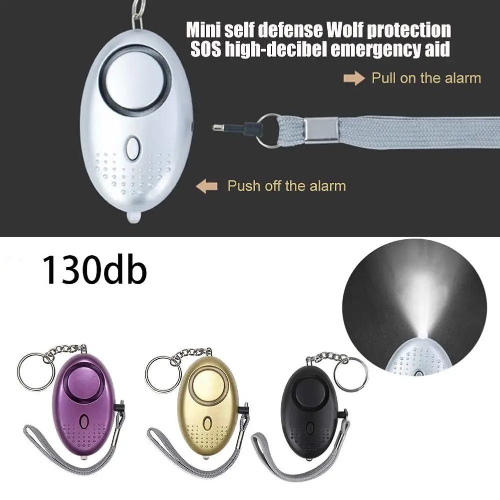 

Portable Mini 130dB LED Lighting Outdoor Emergency Sound Safety Alarm Keychain