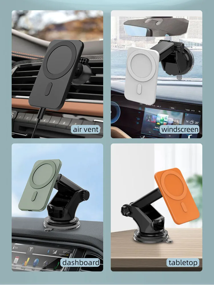 For iPhone12 magsafe Car Charger 15W HaloLock Magnetic Fast Wireless Charging For apple 12 Magsafing Air Vent Mount Phone Holder
