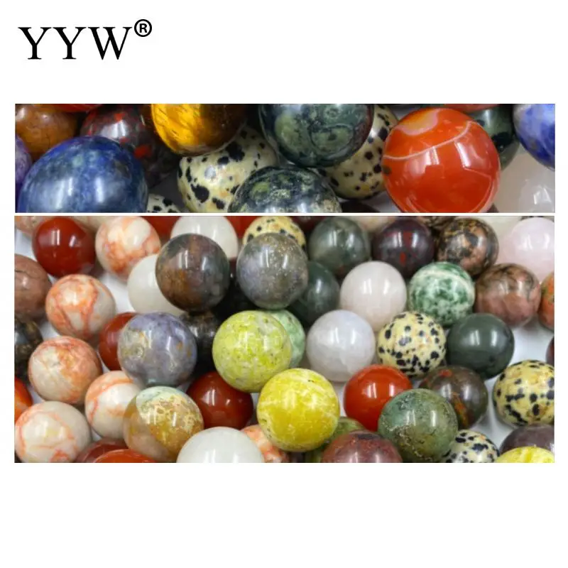10 _ 20 мм смешанные бусины из драгоценных камней без отверстий круглые