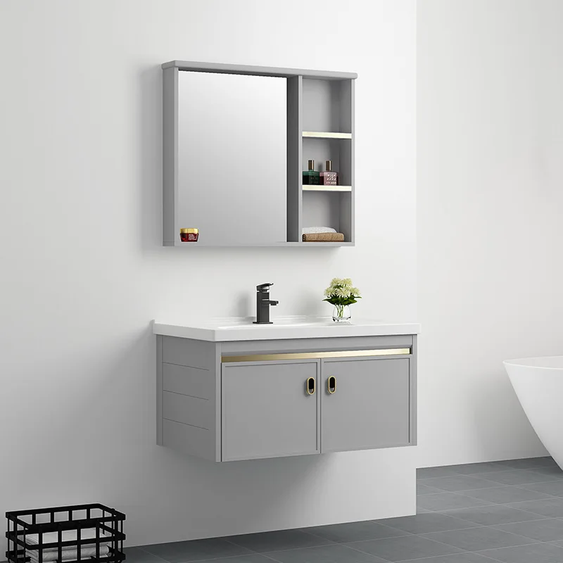 

Новинка, полностью алюминиевая раковина в космическом стиле для маленькой квартиры, настенная раковина для ванной комнаты, набор для ванно...