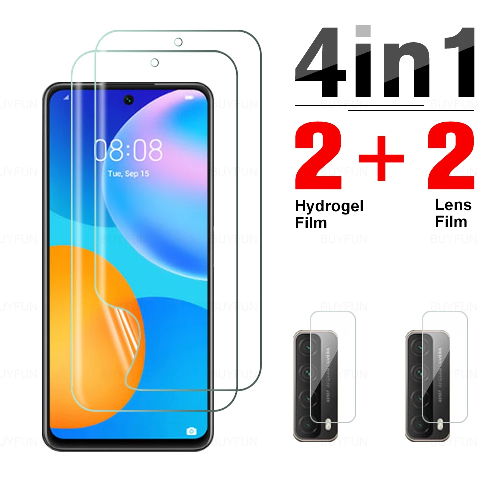 Гидрогелевая пленка для камеры 4 в 1 Huawei P Smart 2021 2020 2019 Psmart Plus HD защитная экрана