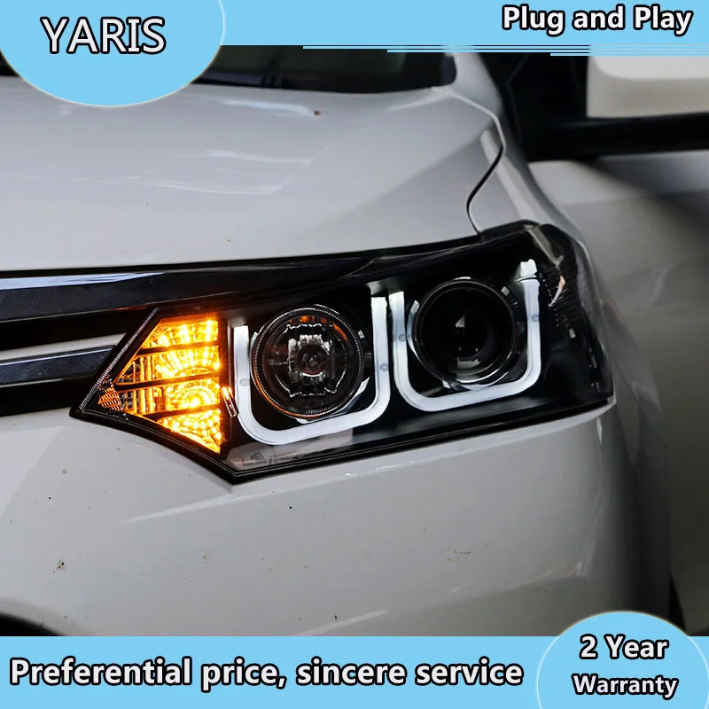 Auto Styling Kopf Lampe für Toyota Yaris Scheinwerfer 2014-2016 Yaris L LED Scheinwerfer LED DRL Hid Bi Xenon auto Zubehör