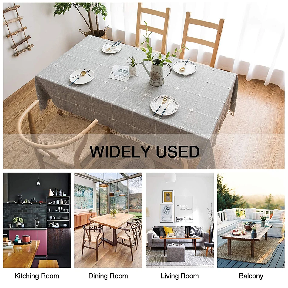 Скатерть с вышивкой ленты Прямоугольный Размер тяжелое покрытие для стола ткань