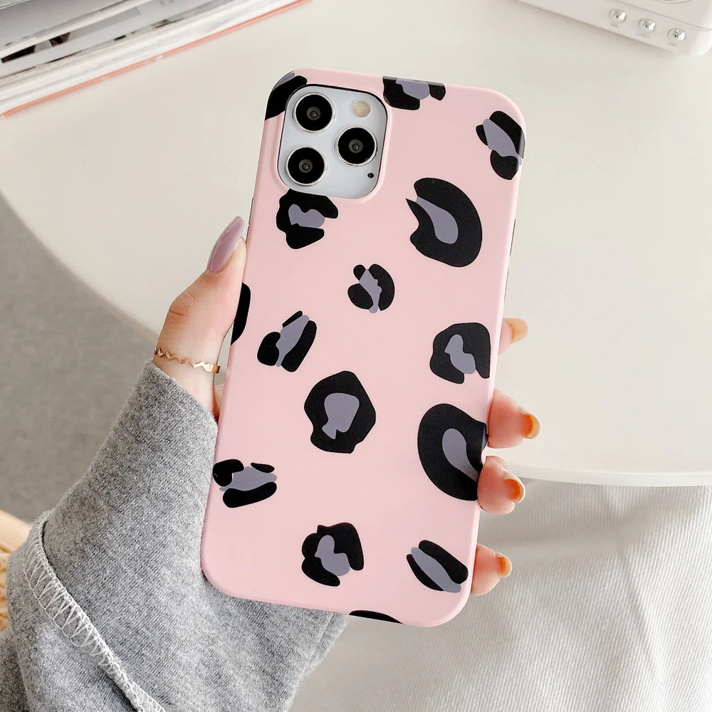 Модный Цветной чехол для телефона с леопардовым принтом iPhone 11 12 Pro mini Max XR X XS 6 S 7 8