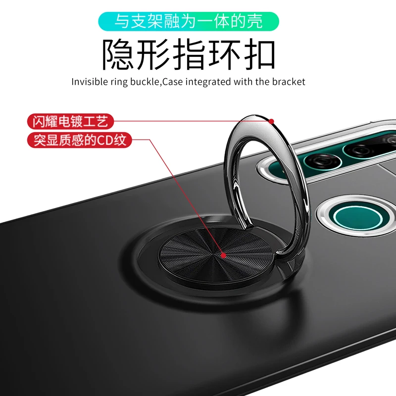 Чехол с 360 кольцами для Huawei P Smart Z Y9 Prime 2019 PSmart Plus Чехол-держатель подставка магнит