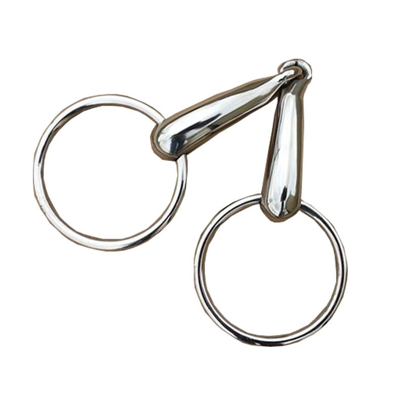 Кольцо из нержавеющей стали Snaffle Bit лошадиный полый мундштук 12 см продукция для