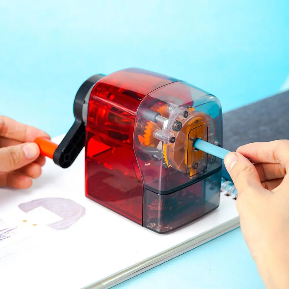

Creative Clear Pencil Sharpener Mechanical Manual Hand Cranking Stationery School Office Supplies Student Gift M17F
