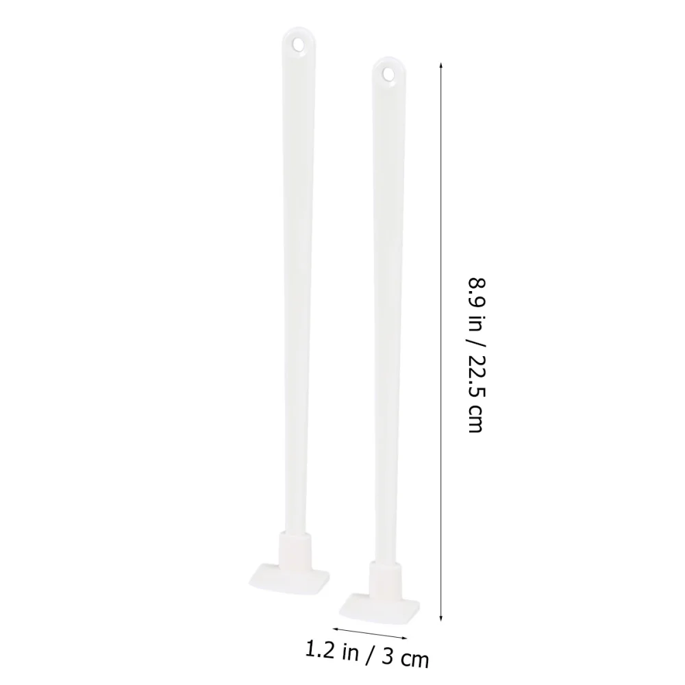 

2pcs Pastry Long Bottle Scraper for Jam Sauce Ketchup Batter Spatula Cake Long Handle Model Baking Scraper Tool (White)