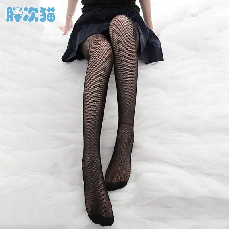 Чулки в сетку черные сексуальные колготки для девочек | Женская одежда