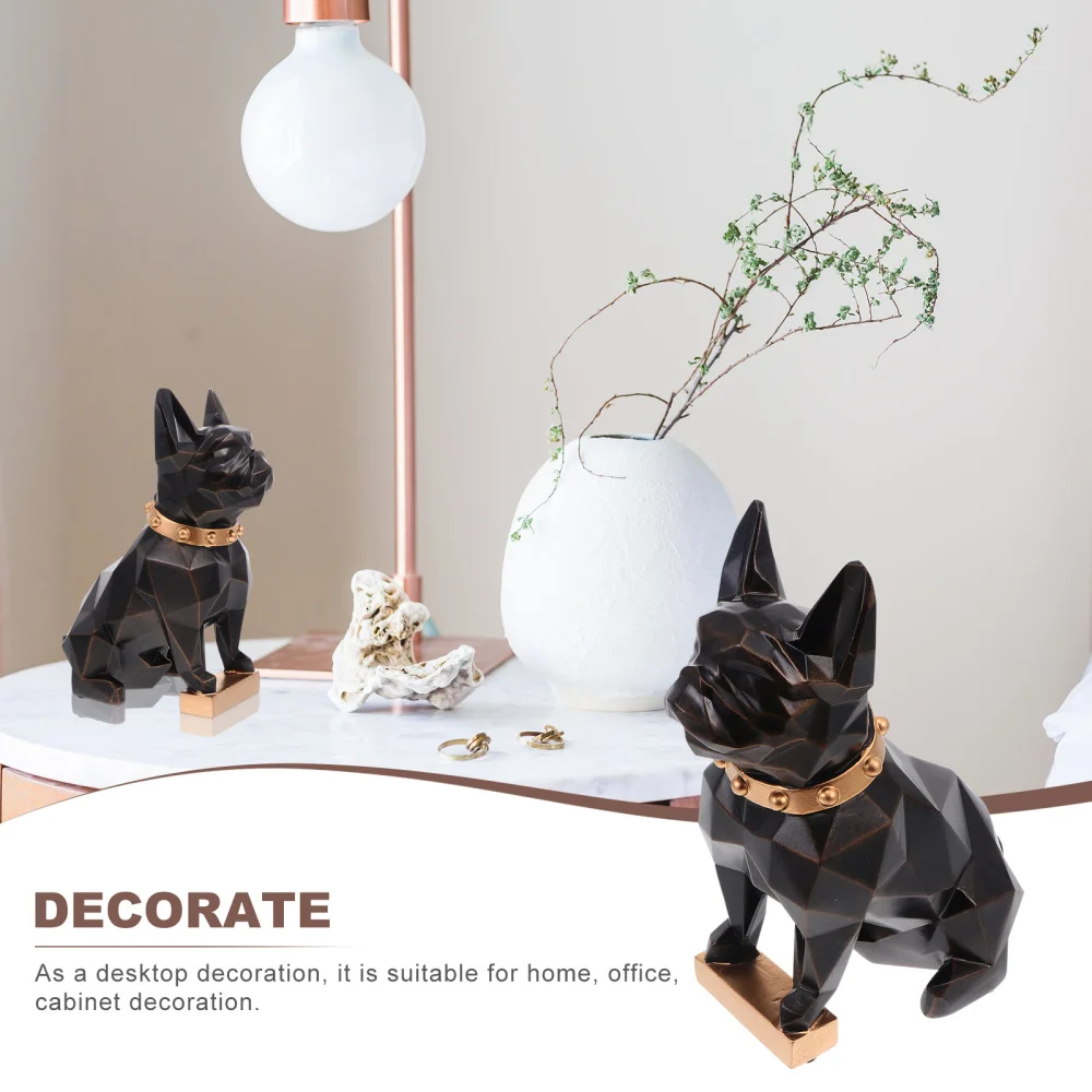 

1Pc Resin Dog Statue Craft Modern Desktop Decoration Ornament Festive Gift
