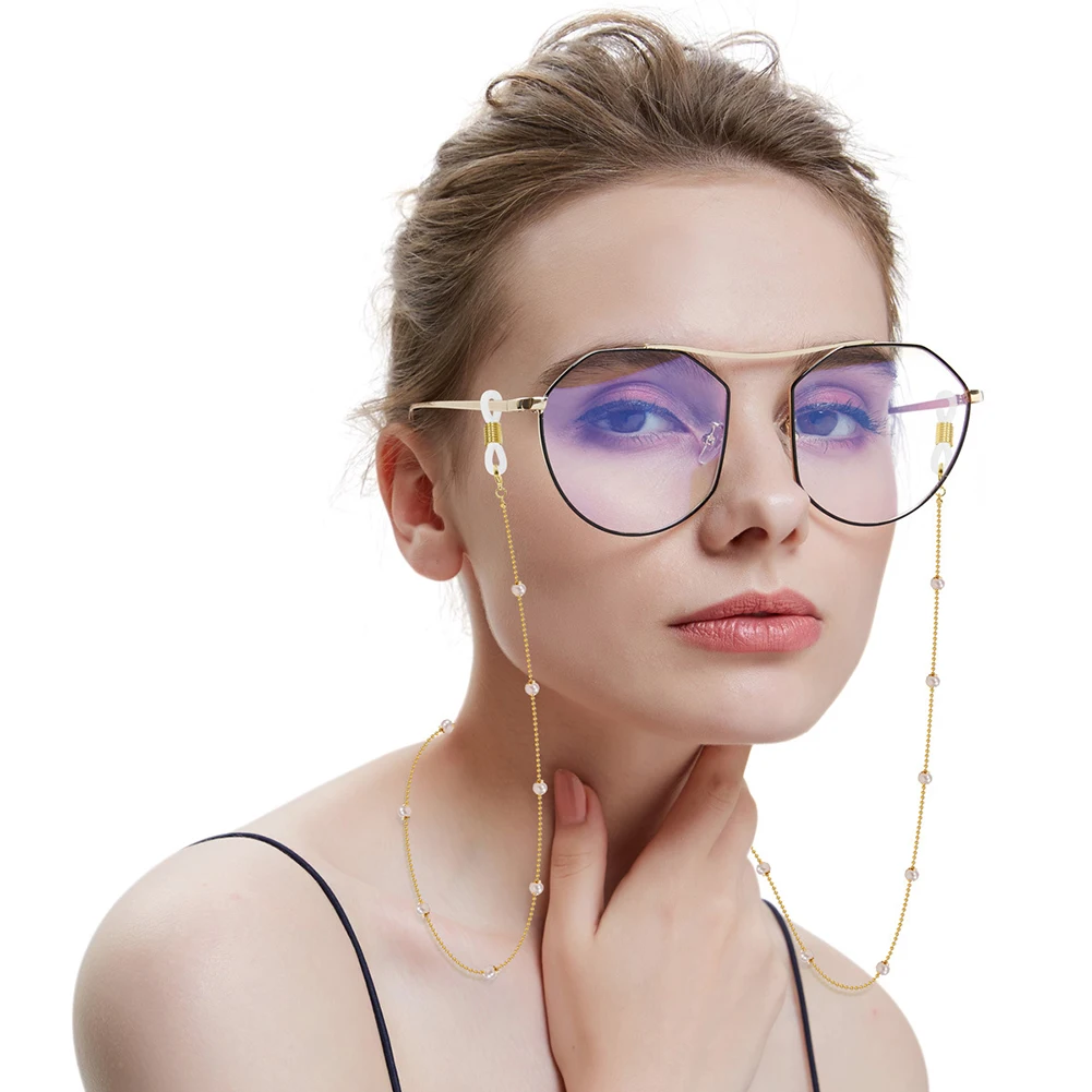 

New Metal Bead Chain Sunglasses Chain Women Reading Glasses Hanging Neck Chain Drop Glasses Chain Strap Wholesale