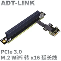 m 2 wifi a e key converter to pcie 3 0 x16 pci express to m2 wifi ae key extender adapter flexible flat extension cable 8gbps