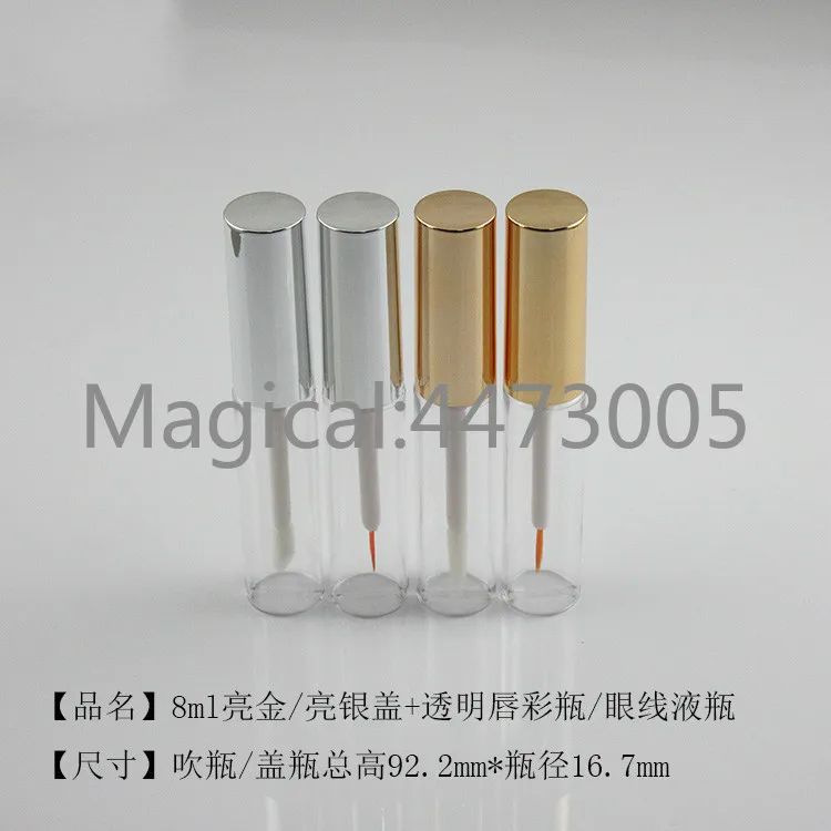 

10/30/50/200 шт 8 мл пустые косметика "сделай сам" бутылка для блеска для губ золото/серебристое покрытие жидкая подводка для глаз Сыворотка для ро...