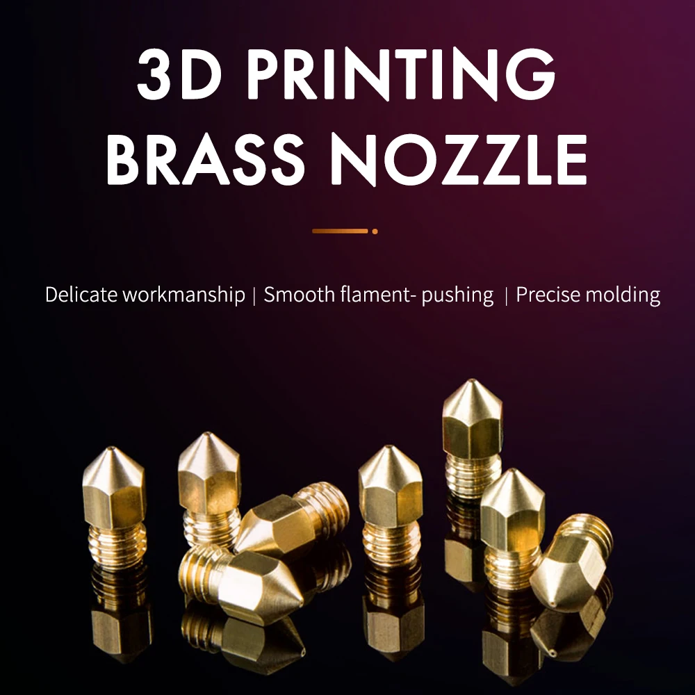 Детали для 3D-принтера 10 шт./лот латунная медная насадка 0 2 мм 3 4 5 6 8 Печатная