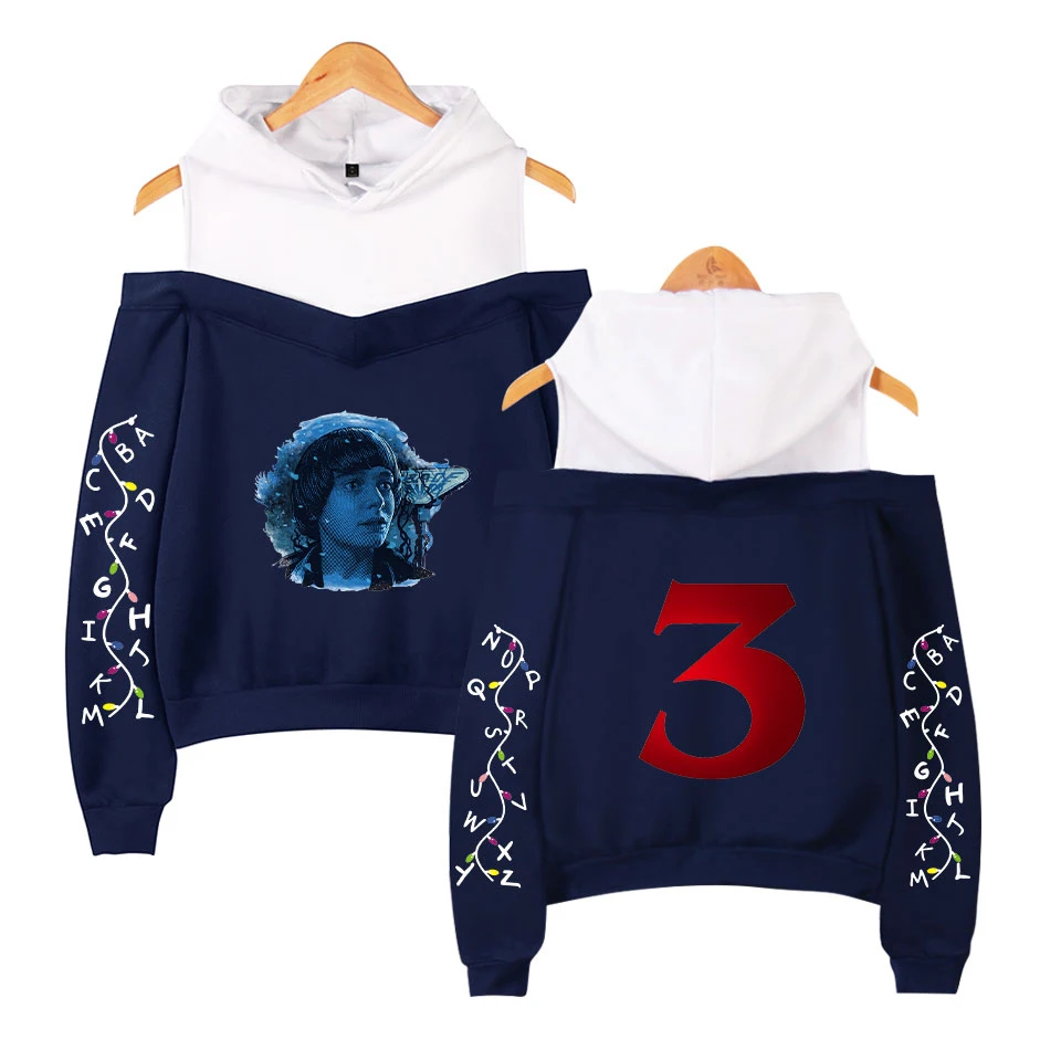 Off-shoulder Hoodies Sweatshirt Stranger things print Popular fashion comfortable Basic Street Women Casual cool Sexy Hoodies
Off-shoulder Hoodies Sweatshirt Stranger things print Popular fashion comfortable Basic Street Women Casual cool Sexy Hoodies