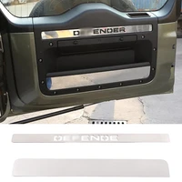 for land rover defender 110 2020 21 stainless steel car trunk tailgate inner door panel decorative sequins car decoration