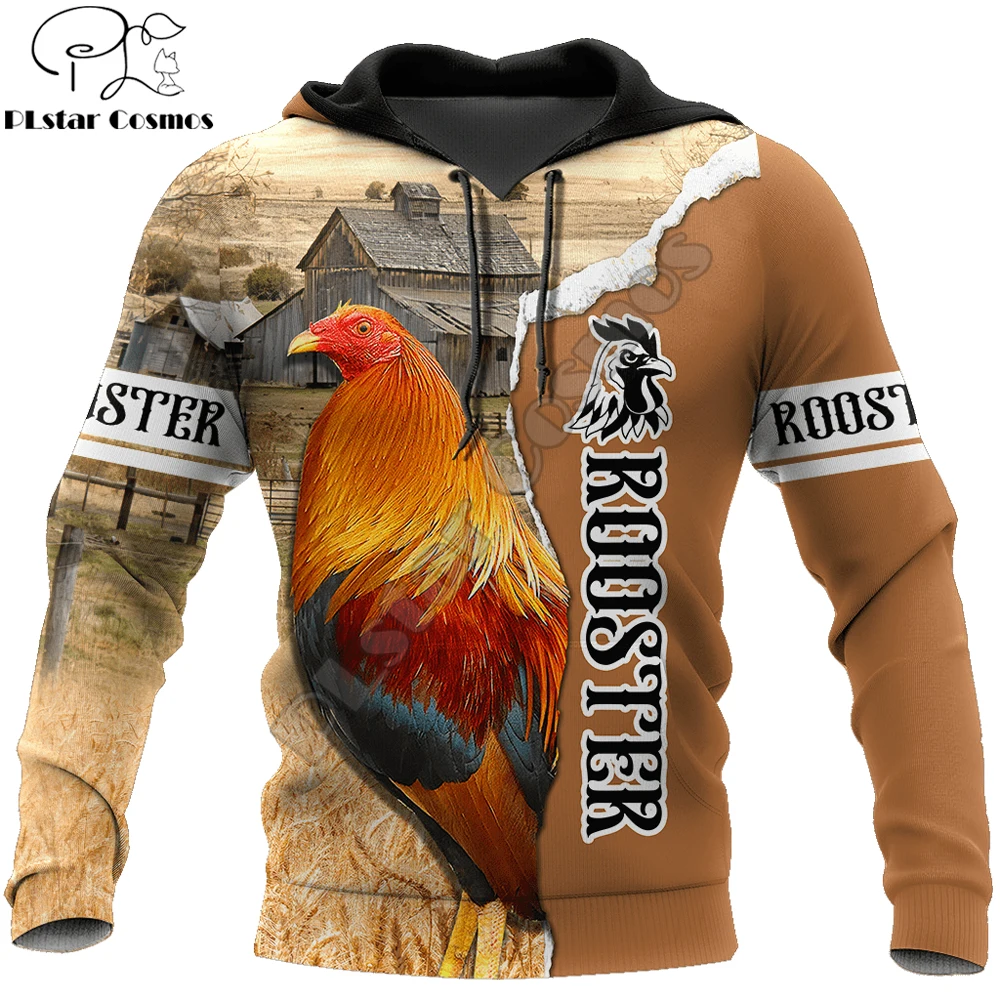 

Farm Rooster Pattern 3D All Over Printed Autumn Men Hoodies Unisex Casual Pullover Zip Hoodie Streetwear sudadera hombre DW0591