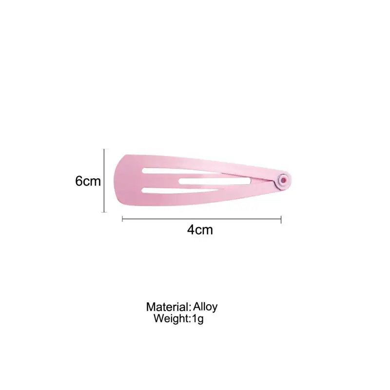 

50 Pcs 5CM Lady Morandi Color Water Drop Clip Cute Girl BB Clip Colorful Side Clip Set Hairpins For Performances