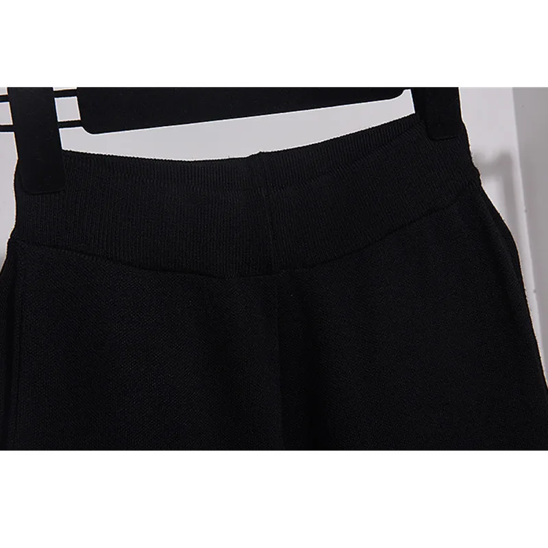 2020 осенне-зимний высококачественный черный спортивный костюм 2 шт. женский