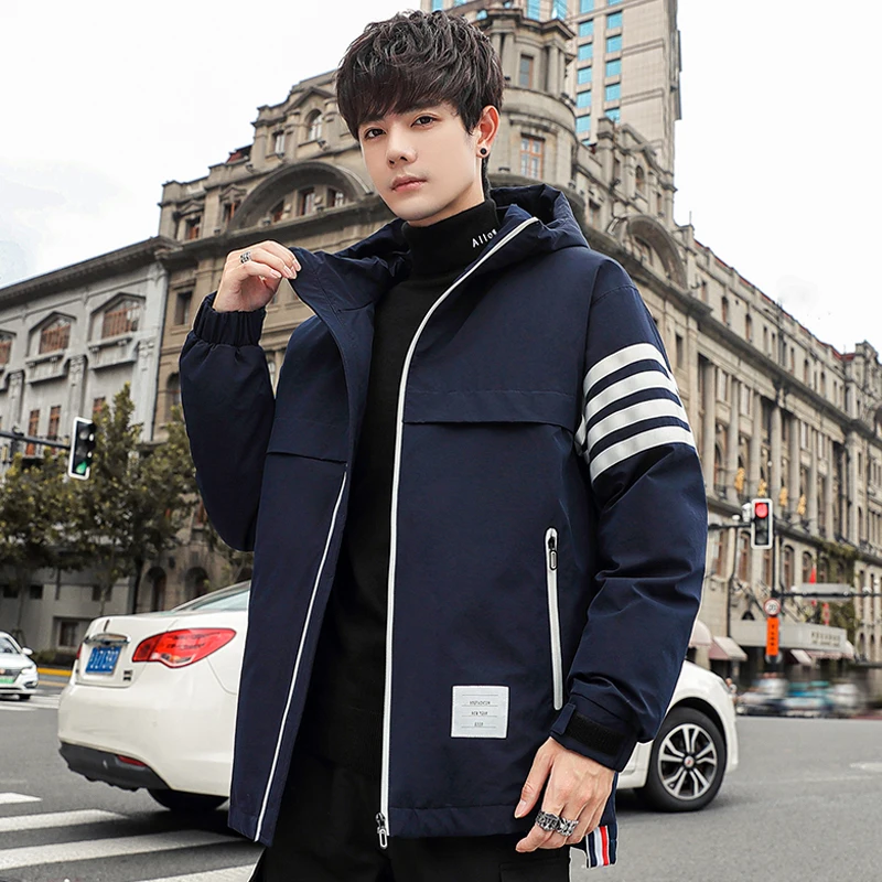 

Mens Cotton Padded Jacket Men 2020 New Korean Short Tailed Coat Hooded Casual Warm Jacket Windbreaker Jackets For Men