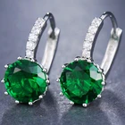 Классические круглые серьги для женщин, свадебные кольца с белыми кристаллами, оптовая продажа с фабрики ювелирных изделий