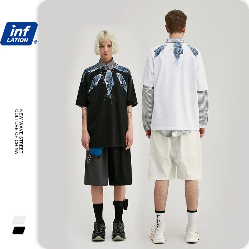 Футболка мужская хлопковая с принтом в стиле хип хоп|Мужские футболки| |